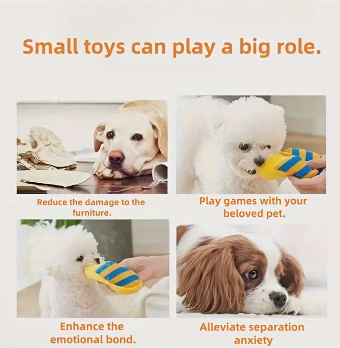 Squeaky Dog Toy Bone