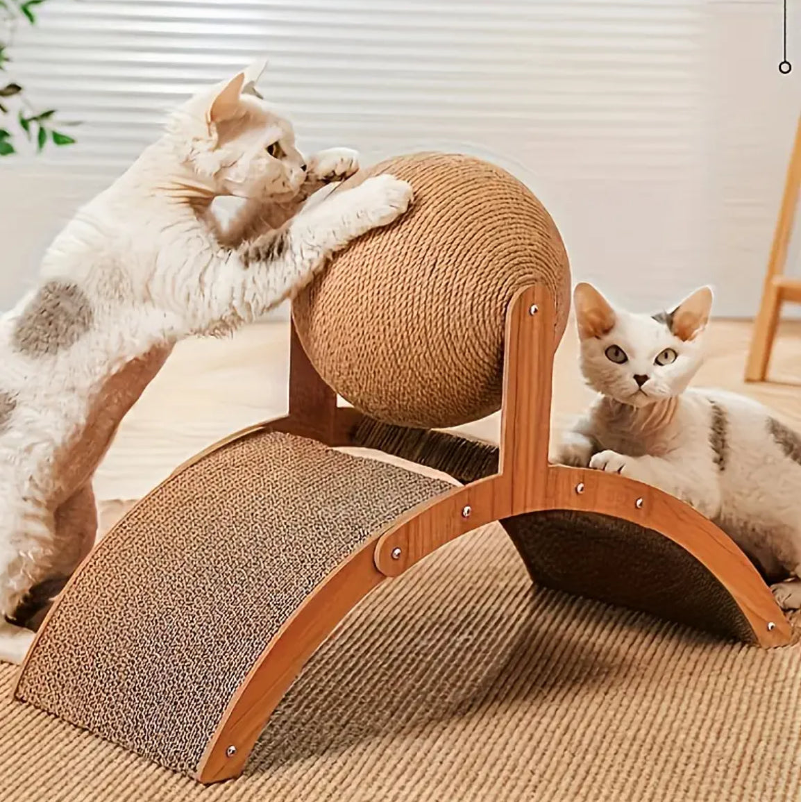 Ferris Wheel-Shaped Cat Scratching Ball and Board